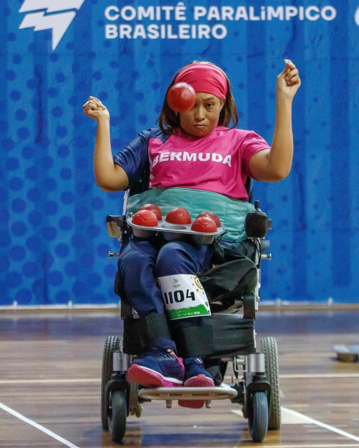 Junior Bermudian athlete in competition